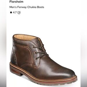 Florsheim sz 11 brown Leather FENWAY CHUKKA BOOT Footwear